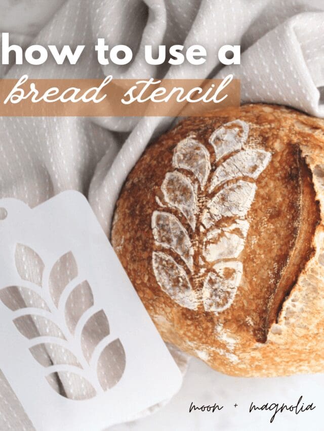 How to Use a Bread Stencil - Easy Sourdough Art - moon + magnolia