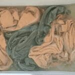 Towels soaking in a bathtub