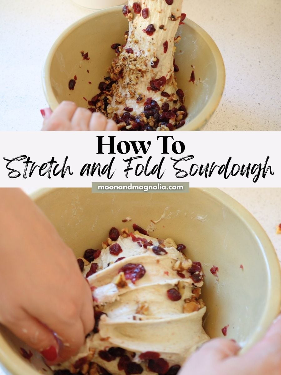 How to Stretch and Fold Sourdough - moon + magnolia