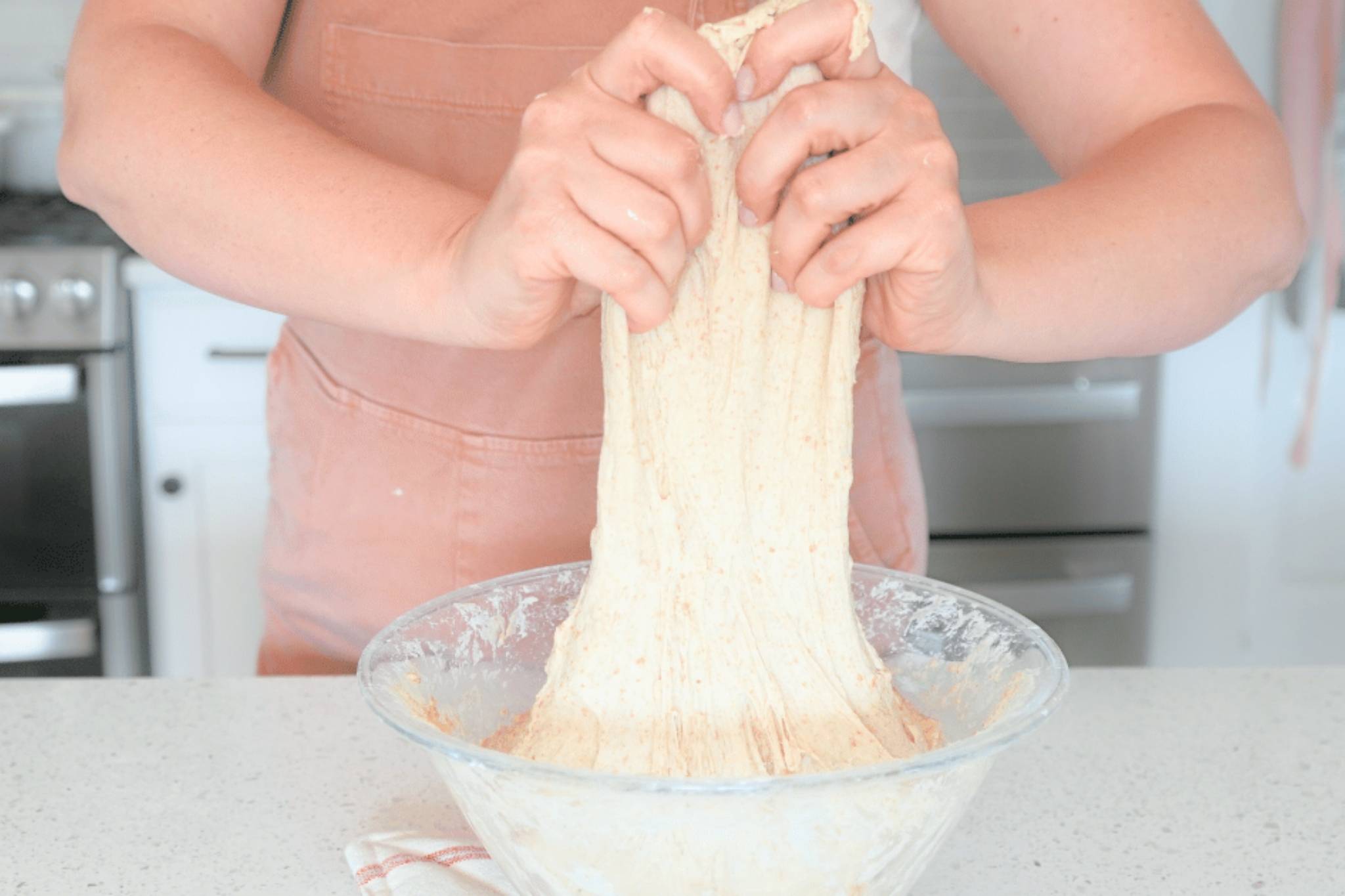 How to Stretch and Fold Sourdough - moon + magnolia