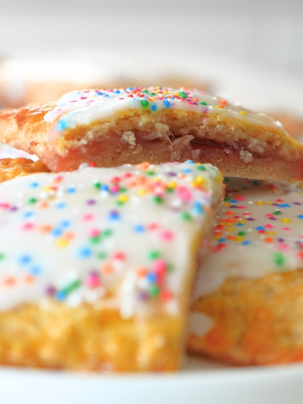 Sourdough Pop Tarts stacked on a plate.
