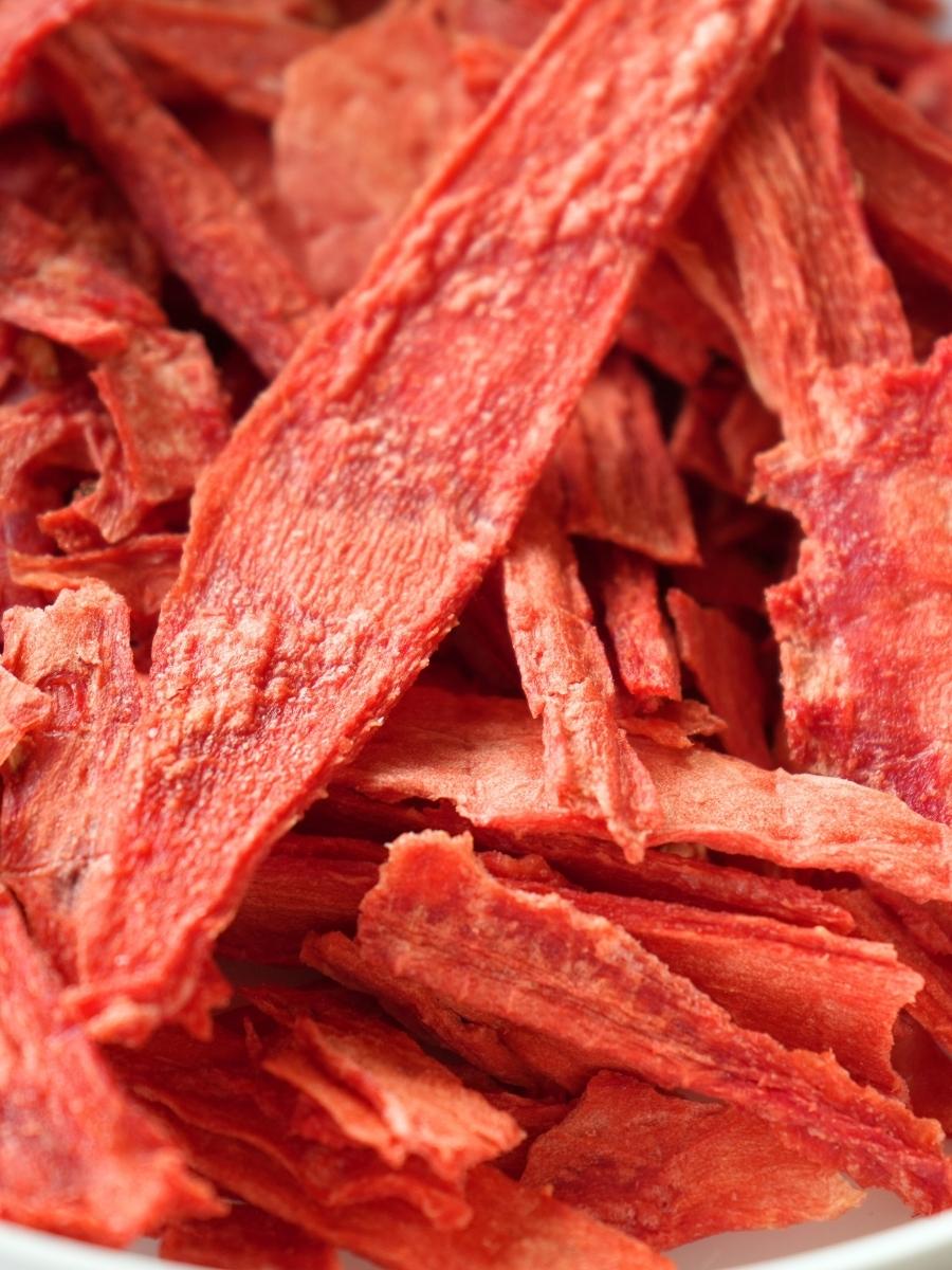 Close up of dehydrated watermelon texture