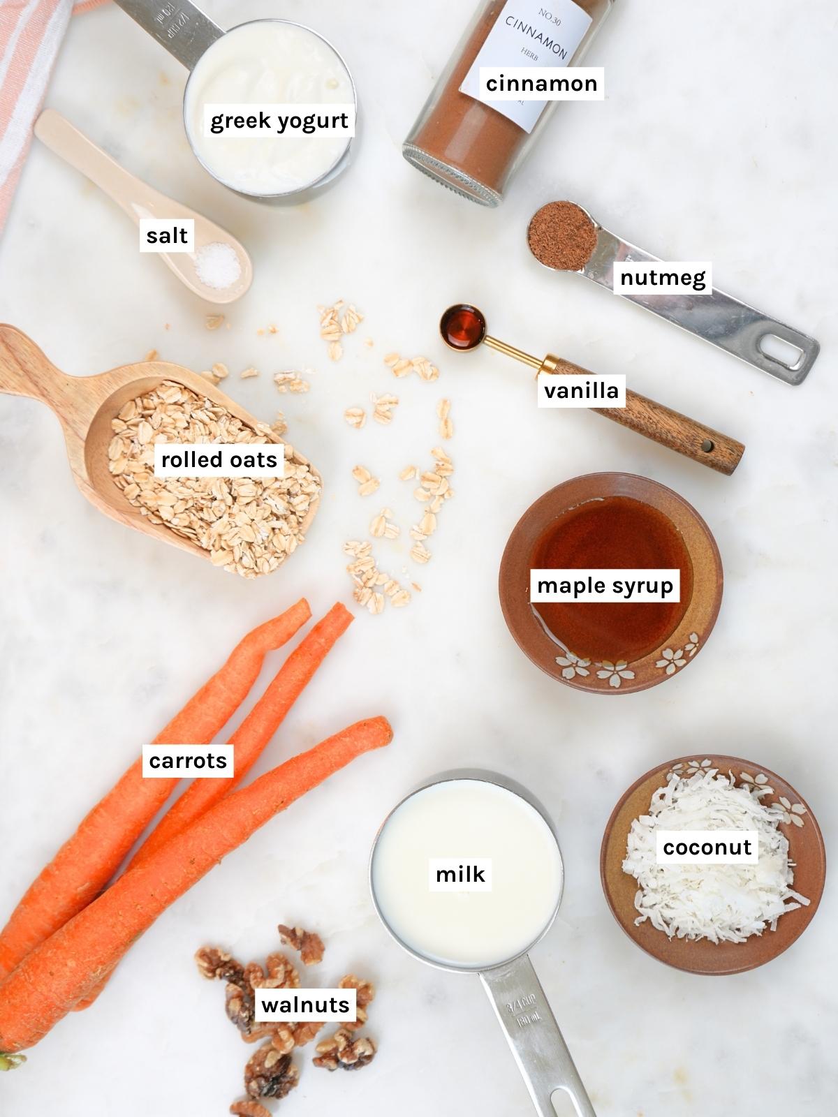 Ingredients displayed and labeled.