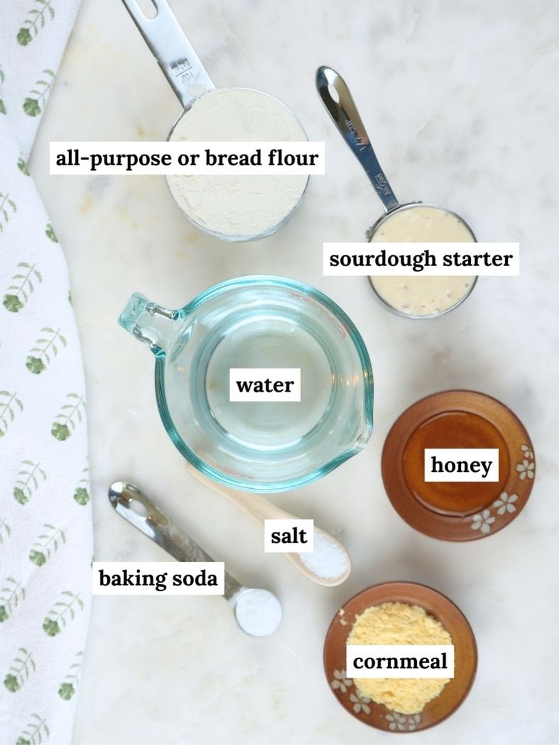 Ingredients displayed and labeled