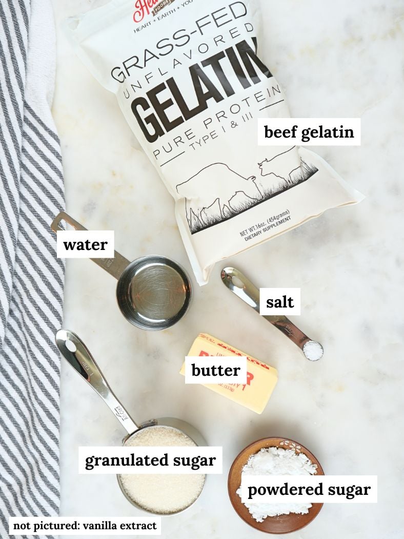 Ingredients displayed and labeled