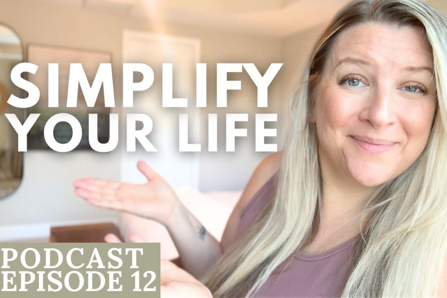 A woman smiling at the camera with text overlay "Simplify Your Life"