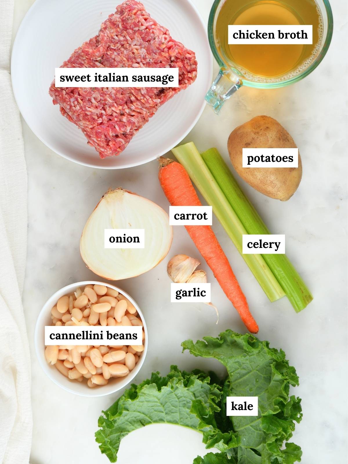Ingredients displayed and labeled.