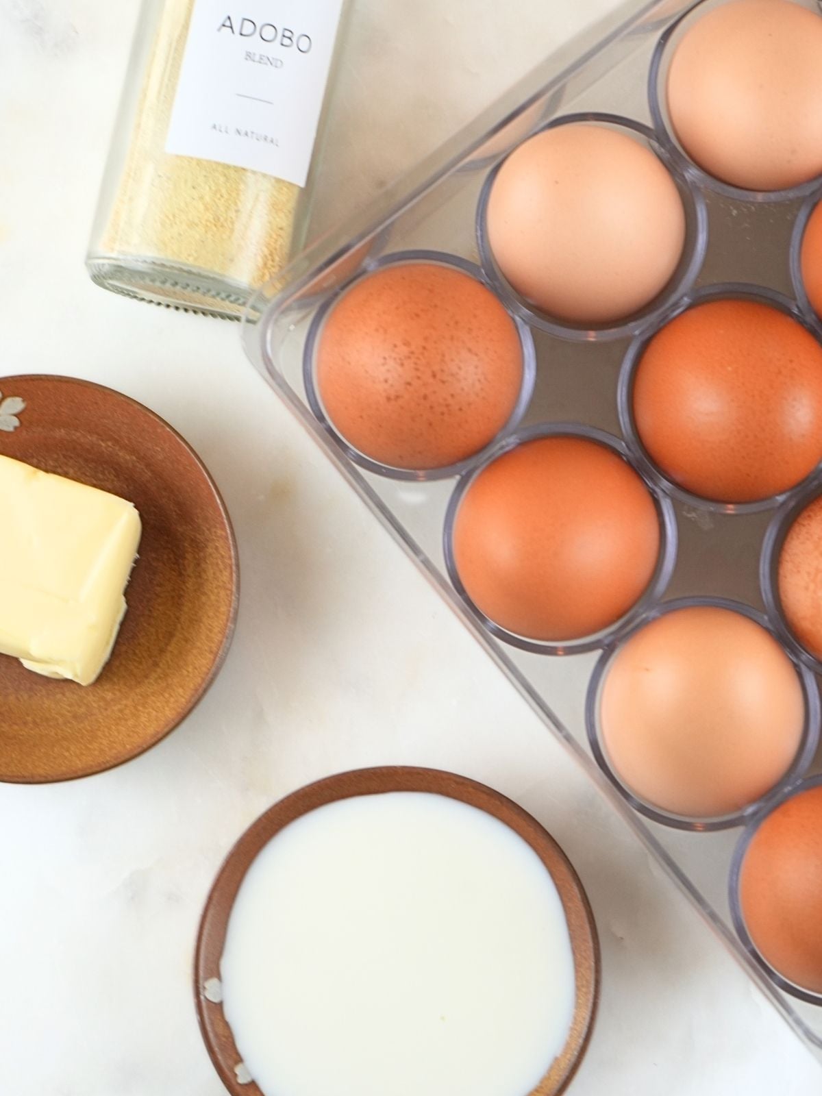 Ingredients on a table.