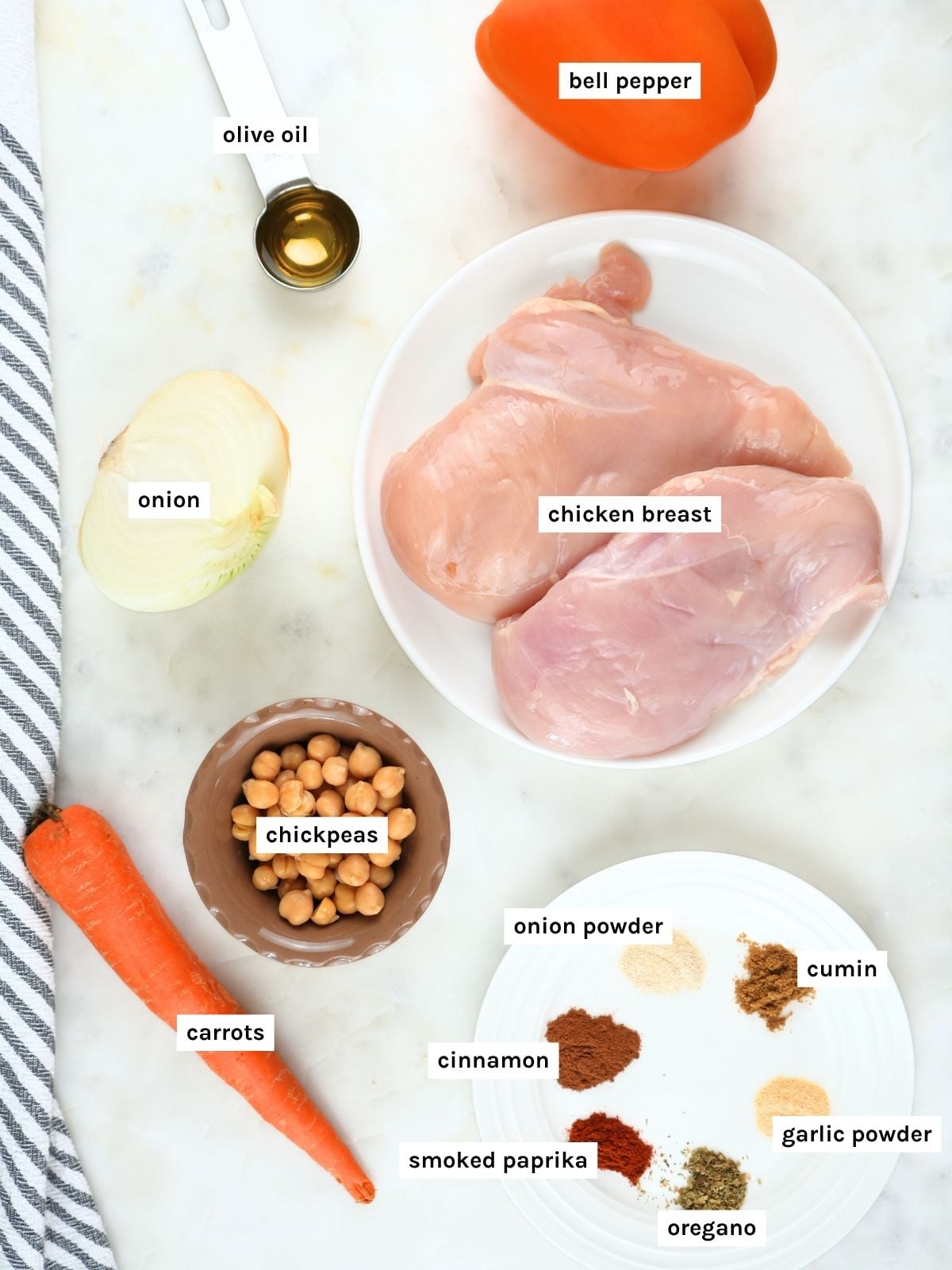 Ingredients displayed and labeled.