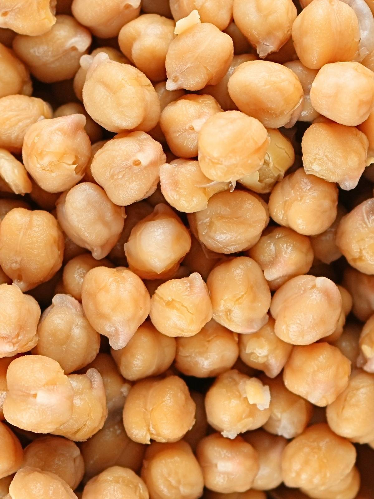 Instant Pot garbanzo beans, showing cooked texture.