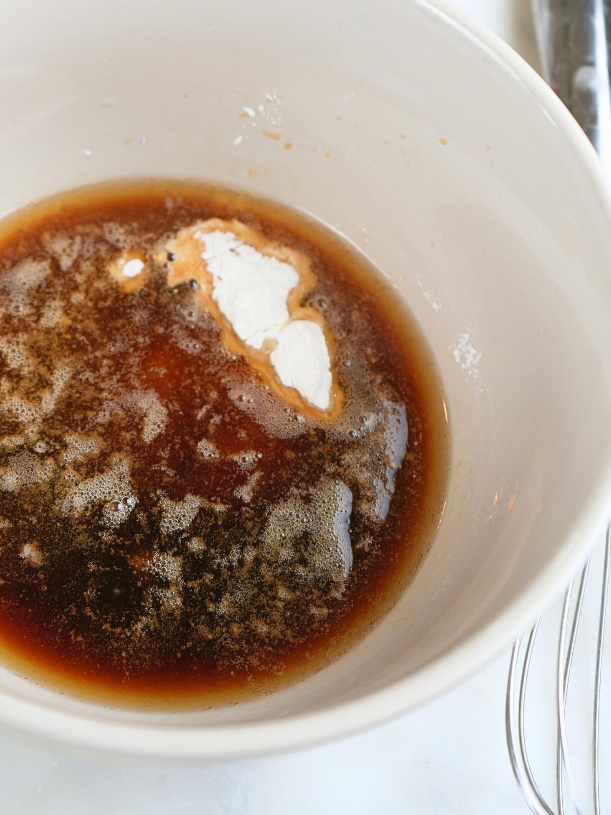 Marinade ingredients in a mixing bowl.